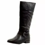 Nine West Girl's Sassy Tran Black Fashion Boots Shoes