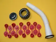 BLITZ Gas Can Spout & Parts Kit including 10 FREE RED VENT CAPS smooth fast pour