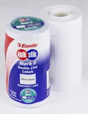 QUIKSTIK 48248 Pricing Gun Labels,Mark II White Removable, 23 X 16Mm Colour N...