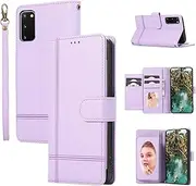 YocoverTech for Samsung S20 FE Case,for Galaxy S20 FE 5G Wallet Case[5 Card Slots+a Pocket+Mirror] PU Leather Folio Flip Cover Magnetic Wallet Phone Case for Galaxy S20 FE/S20 FE 5G-Purple