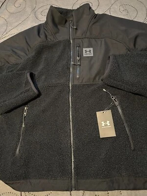 UNDER ARMOUR COLDGEAR BLACK SHERPA JACKET SIZE L MEN NWT $140.00