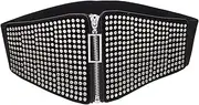 [BESPORTBLE] 1Pc Wide Rivet Waist Belt for Women Elastic Cinch Corset Decoration for Dresses and Casual Wear Comfortable and Breathable Design Fit for Various Black