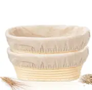 Banneton Bread Proofing Basket, 2 Pack 10 Inch Oval Sourdough Proofing Basket...