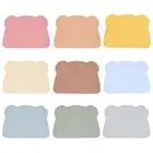 Cartoon Placemat Grade Silicone Table Mat Bear Shaped Newborn Feeding