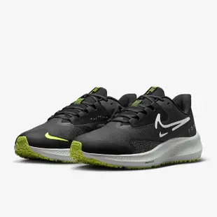 【NIKE 耐吉】Nike Air Zoom Pegasus 39 Shield 男黑防潑水慢跑鞋 DO7625002