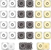 30 Set 18mm Magnetic Snaps, Plum Flowers Magnetic Buttons Metal Magnetic Snap Buttons Closure Buckles Fasteners for Clothes Wallets Bag Leather Sewing DIY Crafts