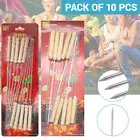 Durable Reusable Kabob Skewers with Wooden Handle for Camping and BBQ 30CM