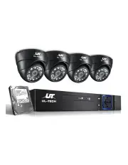 [UL TECH] CCTV Security System 8CH DVR 4 Cameras 2TB Hard Drive