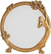 WRITWAA Vintage Makeup Mirror Durable Compact Design for Women High Definition Surface for Vanity Table and Bedroom Decor Space Saving Tool for Makeup
