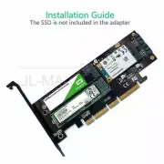 Upgrade 3 in 1 Msata and M.2 NGFF NVME SATA SSD to PCI-E 4X and SATA3 Adapter