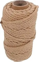VALICLUD 1 Roll Natural Jute Rope: 0.23" x164ft Crafting Jute Twine - Thick Handwoven Rope for Crafts - Cat Scratching Post Making Weaving Cord