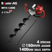 BAUMR-AG BPX-1400 38cc 4-Stroke Petrol Post Hole Digger Auger Earth Borer Drill
