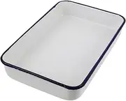 Alipis Classic Enamelware Baking Pan Versatile Oven Tray for Lasagna Baking Serving Kitchen Decor