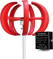 Wind Turbine Generator 400W VAWT 5 Blades Vertical Axis Wind Turbine 2m/s Low Wind Speed Start, Home Wind Generator with Charge Controller,12V