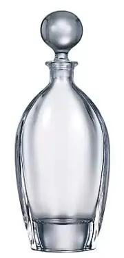Barski European Glass Crystalline -Wine-Whiskey-Liquor Decanter w/ Stopper 24 oz