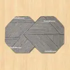 Handmade Black & White Pattern Wool Rug Irregular Line Pattern for Modern Deco