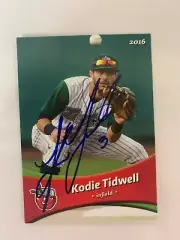 Kodie Tidwell 2016 Signed Fort Wayne Tin Caps Team Card