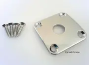 DiMarzio Curved Metal Square Jack Plate NICKEL for Gibson Les Paul SG Guitar