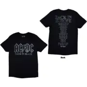 AC/DC Back In Black PWR-UP EU Tour '24 T-Shirt Black New