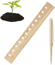 Seed and Plant Spacing Rulers - Plantings Ruler and Dibber - Plantings Rulers with Holes - Gardening Seeder Tool - Accurate Gardenings Tool - Precise Planting and Spacing for Vegetable, Gardens, Yard