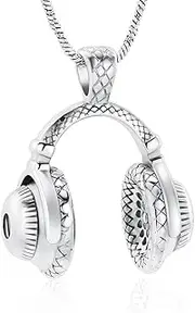 KBFDWEC Headphone Urn Necklace Cremation Jewelry for Ashes Memorial Ashes Keepsake Urn Jewelry