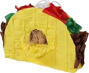 Penn-Plax Taco Pinata with Natural Nesting Material – Safe for Medium and Large Birds – Colorful & Fun Addition to Any Cage