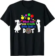 [X.Style] What can You Create with just a dot Day Happy Kids Bubbles ds1905 T-Shirt (3XL) Black