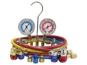 Mastercool 66672-AYF - R1234yf, R134a Brass Manifold 2 1/2-Inch Gauge Set -