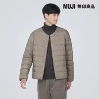 在飛比找momo購物網優惠-【MUJI 無印良品】男輕量羽絨抗靜電內裏無領外套(共4色)