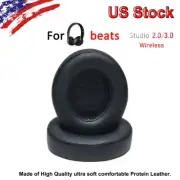 2 earpads for Beats Studio 2 3 Wireless Headphones leatherette pad Ear BLACK @