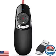 Presentation Clicker, 2-in-1 USB Type C Wireless Presenter Remote for Powerpo