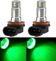 LED 20W H8 Green Two Bulbs DRL Daytime Light Cornering Angel Eye Replacement Fit