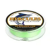 HERCULES 300M 330Yds 4 Strands 6lbs Braided Fishing Line Fluorescent Green PE