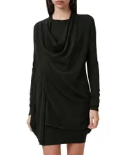Allsaints Drina Wool Draped Dress