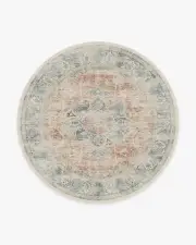 245' Round | Machine Washable Runner Rug | Kid & Pet Friendly | Indoor Rug | Sarrah Coral Tufted Rug | Ruggable