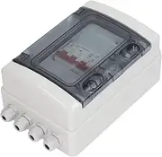 DC Miniature Circuit Breaker Box DC500V Solar PV DC Bus Circuit Breaker, 2 in 2 Out PV Solar Disconnect Switch Power Distribution (63A)