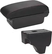 Center Armrest Box for Peugeot 2008 Armrest for Peugeot 208 Car Armrest Box 2019 2020 2021 Storage Box Accessories Retrofit Parts Interior Details(B3 Black White 7USB)