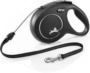 Flexi Classic Cord Retractable Dog Lead Black Medium 8 Metres