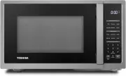 Compact 0.9 Cu Ft Microwave Oven with 6 Auto Menus and Child Lock, Black SS