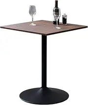 Hagihara LT-4919BR Dining Table, Cafe Table, Dining Table, Woodgrain Top Plate x Steel Legs, Square, Square, Industrial, Width 23.6 inches (60 mm), Brown