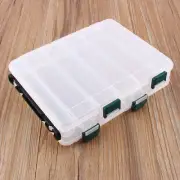 12 Compartments Fishing Case Lure Box Tackle Two Sided Storage Plastic MU