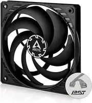 ARCTIC P12 Slim PWM PST - 120 mm Case Fan with PWM Sharing Technology (PST), Pressure-optimised, Quiet Motor, Computer, Extra Slim, 300-2100 RPM - Black