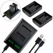 2X LP-E12 Battery & Charger for Canon EOS-M, EOS M2, EOS M10, EOS M50, EOS M100