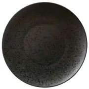 Oneida L6500000139C Luzerne Lava Black 9" Diameter Porcelain Coupe Plate - 2 Doz