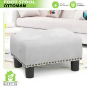 15" Ottoman Bench Rectangular Tufted Poufs Upholstered Lift Top Footstool Gray
