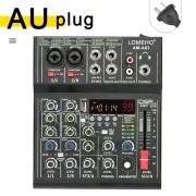 4 Channel Audio Mixer Mini Portable Sound Mixing Console Bluetooth USB Play Reco