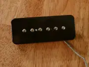 P90 SOAP BAR BRIDGE PICKUP BLACK ALNICO 2 MAGNET VINTAGE TONE NICKEL SILVER BASE