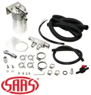 SAAS BAFFLED OIL CATCH CAN KIT FOR FORD RANGER PX2 PX3 P5AT TURBO DIESEL 3.2L I5