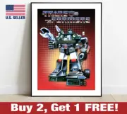 Transformers G1 Hound Box Artwork Poster 18" x 24" Print 80s Retro Wall Art