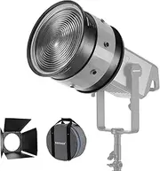 NEEWER CSF10 10" Fresnel Lens, Bowens Mount Light Gathering Lens with 10-35° Variable Beam Angle & Barndoors for CB300B, CB300C, CB200, CB200B, CB200C, AS600B LED Video Light Up to 600W